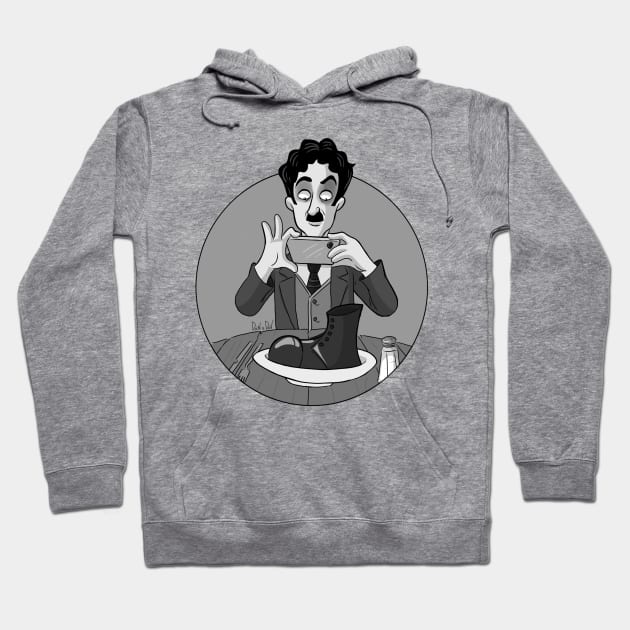 Charlie Chaplin Foodstagram Hoodie by DaneDav